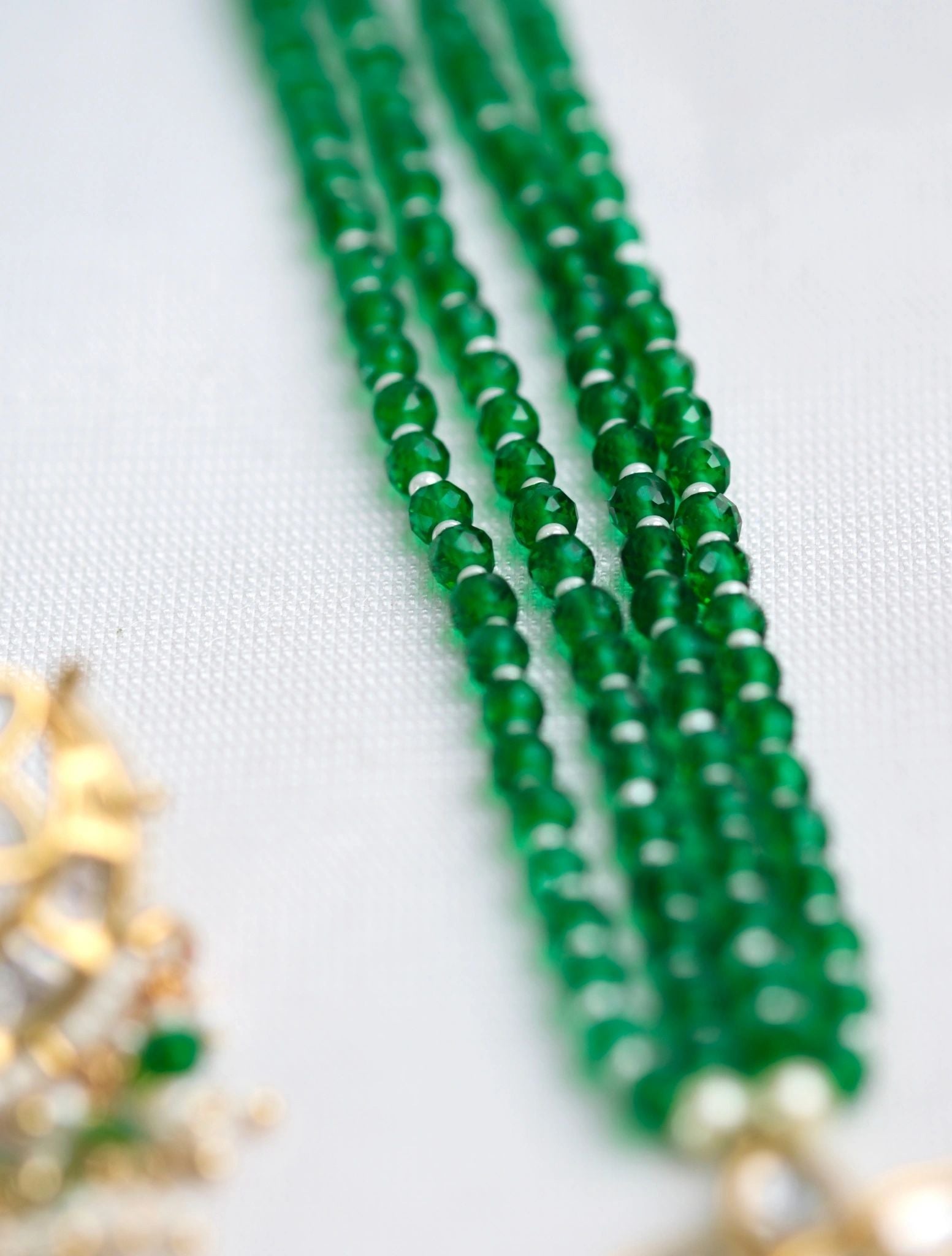 Kundan Bati Bead Necklace with earrings