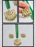 Kundan Bati Bead Necklace with earrings