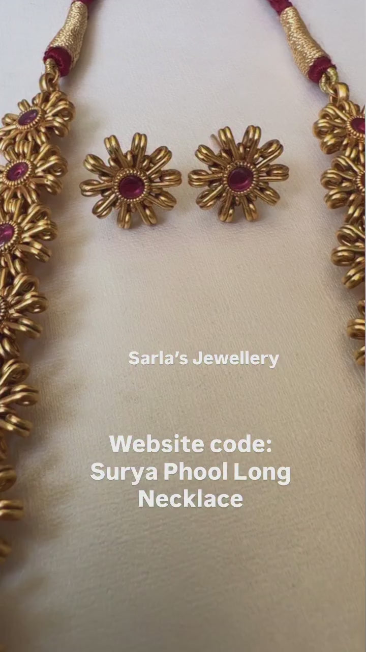 Surya Phool long necklace set