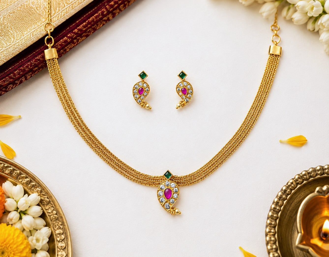 Paisley necklace set