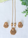 Golden beads bunch necklace set