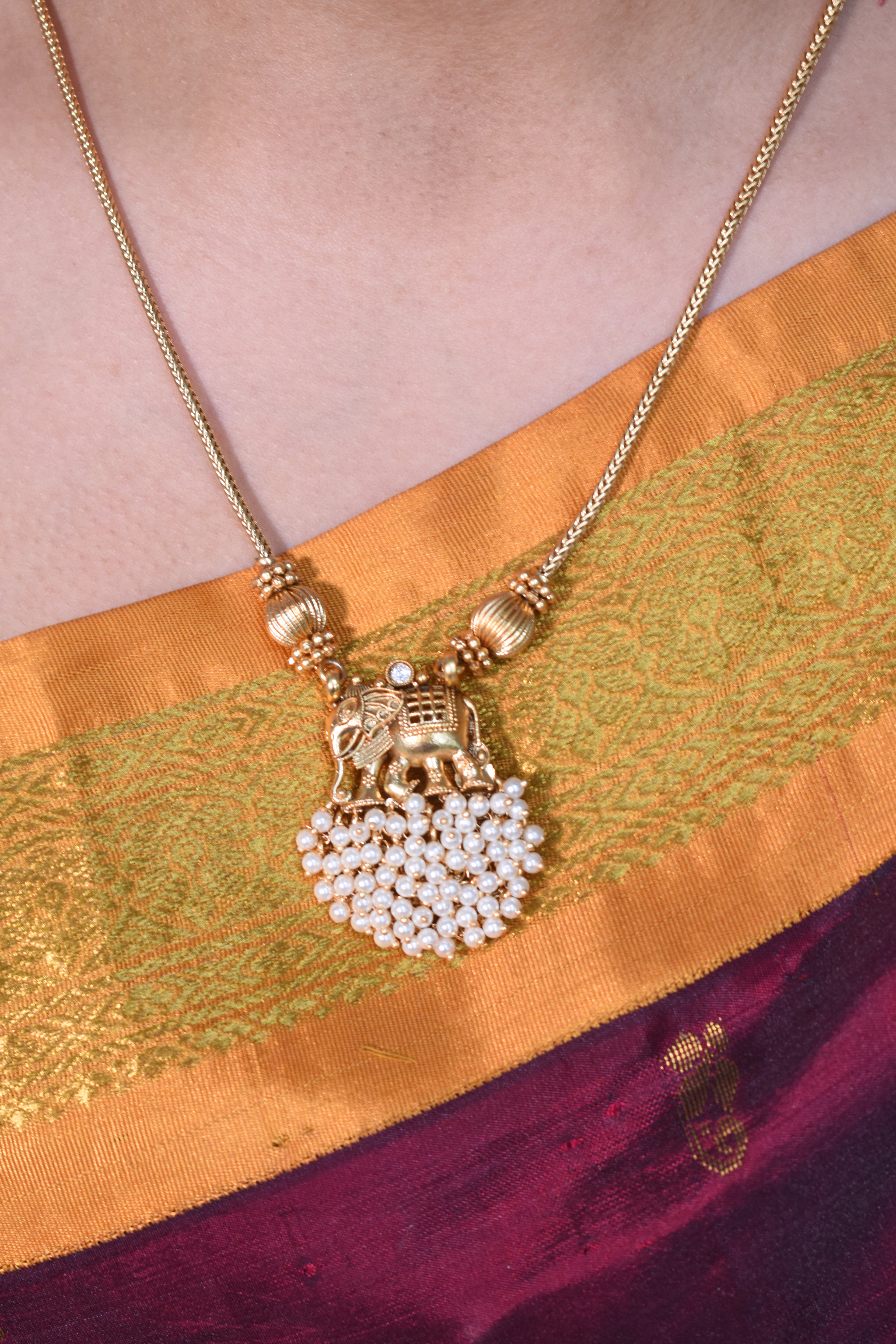 Gold plated Elephant Set