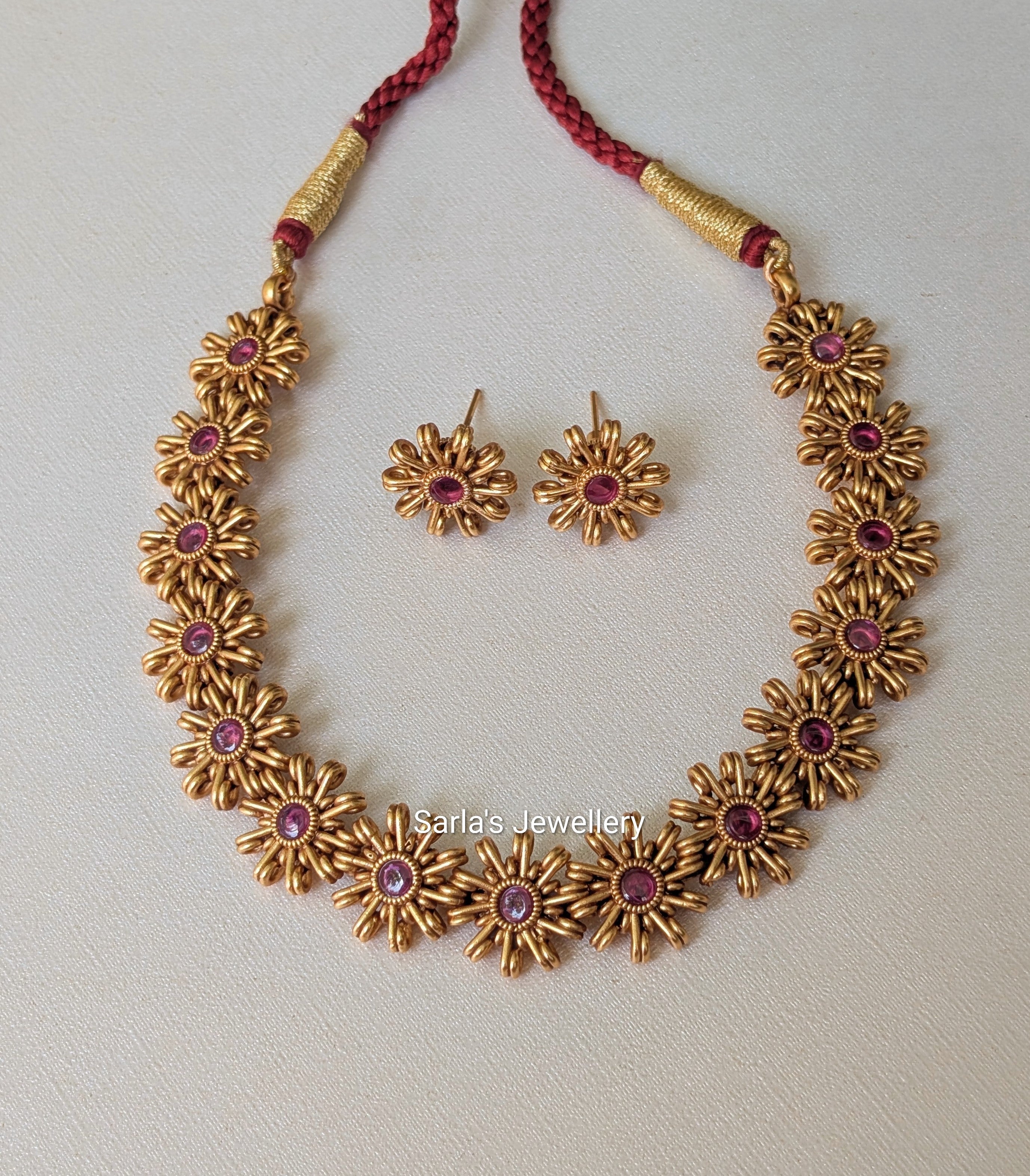 Surya Phool Short Necklace set