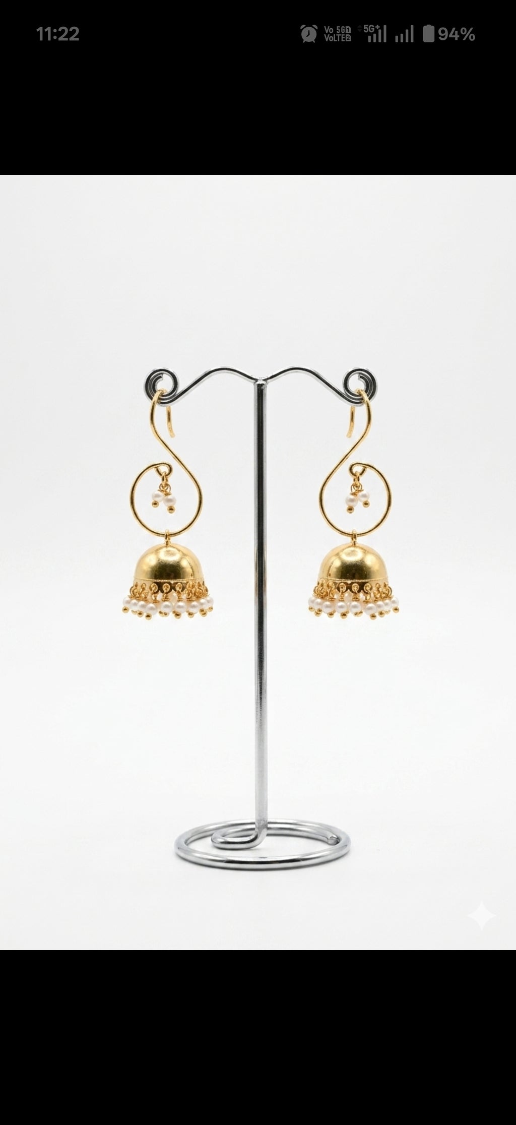 Combo 1 Pearl Mala+ Matching Earrings