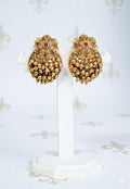 Golden Beads Jhumkas/Tops