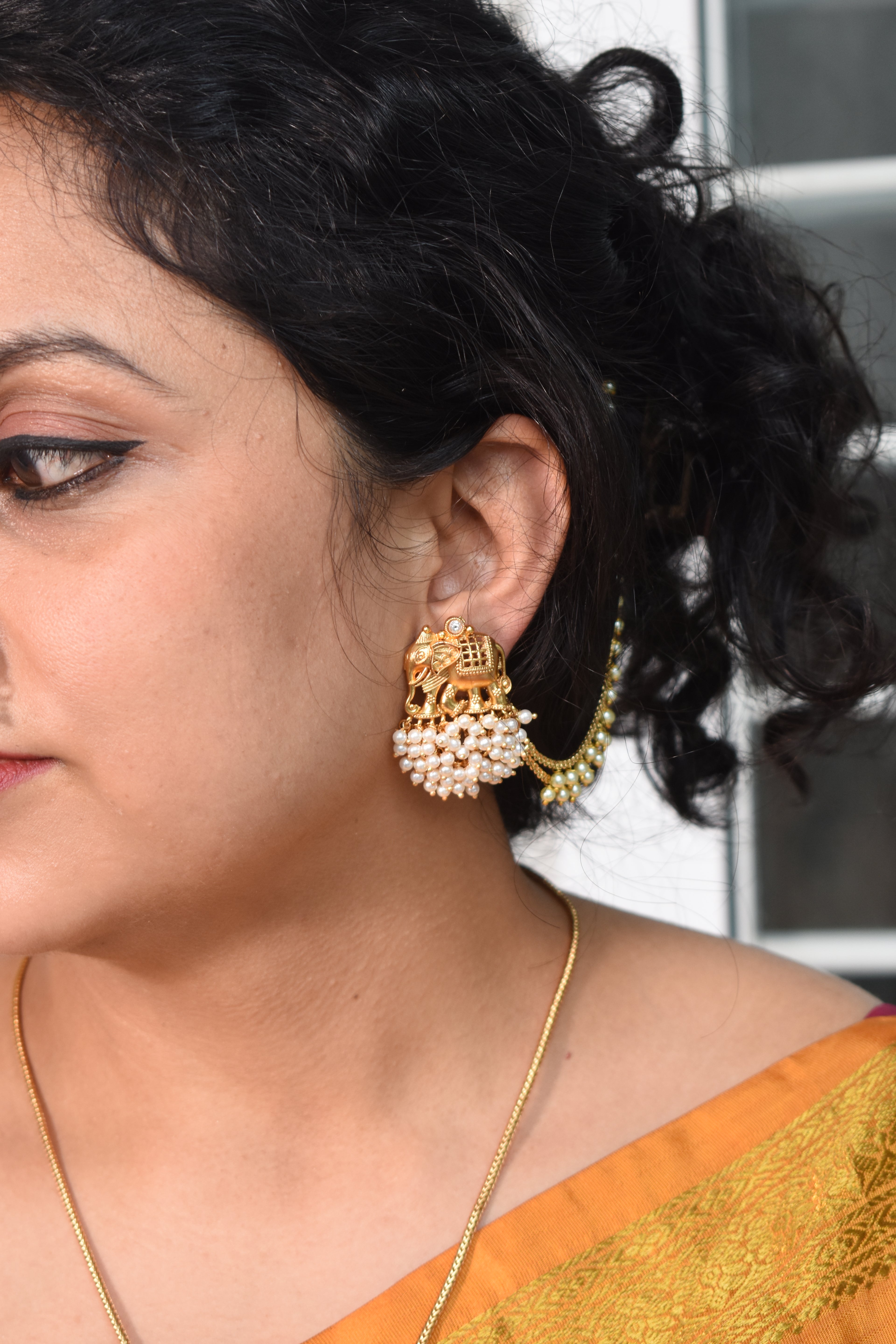 Gold plated Elephant Set