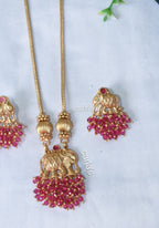 Gajraj Ruby Necklace set