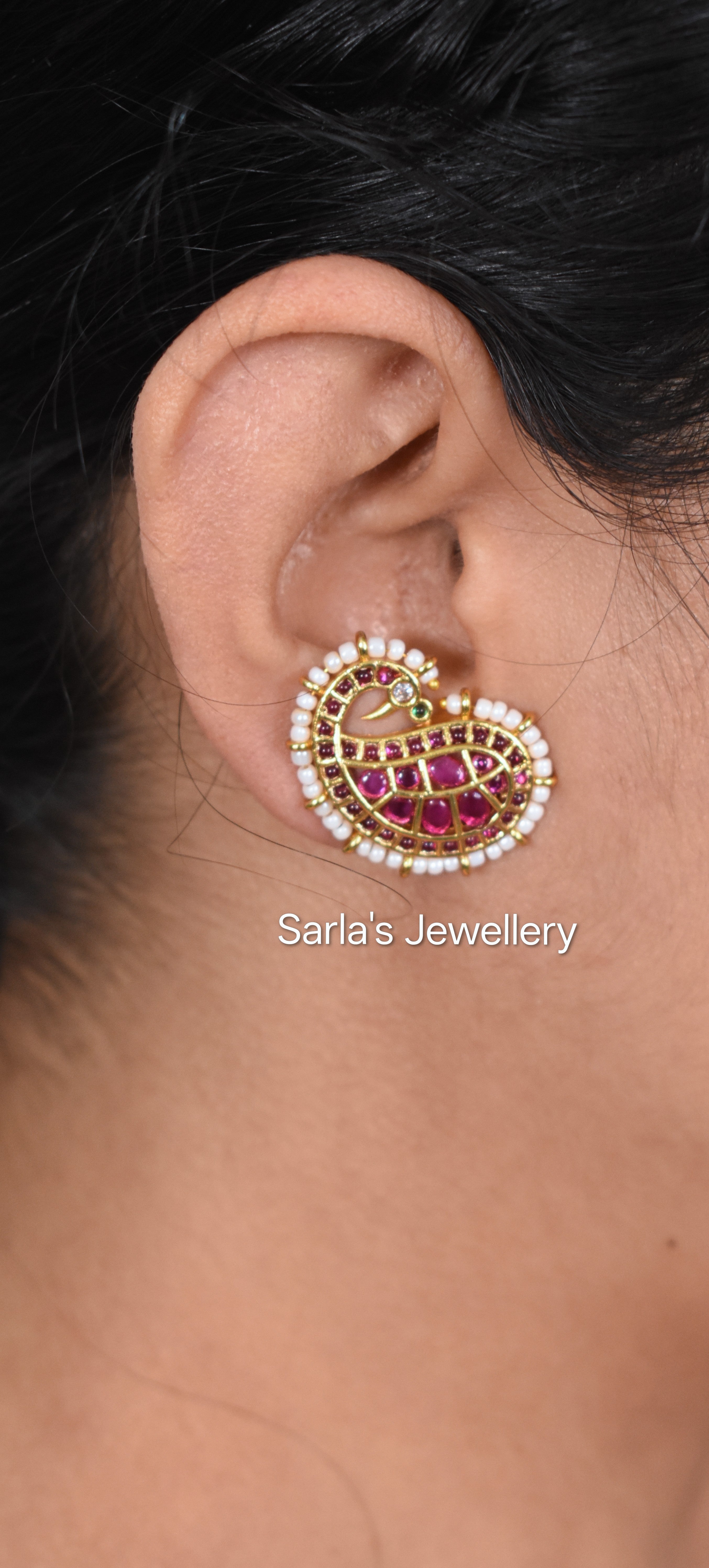 Peacock Inspired Ear Studs
