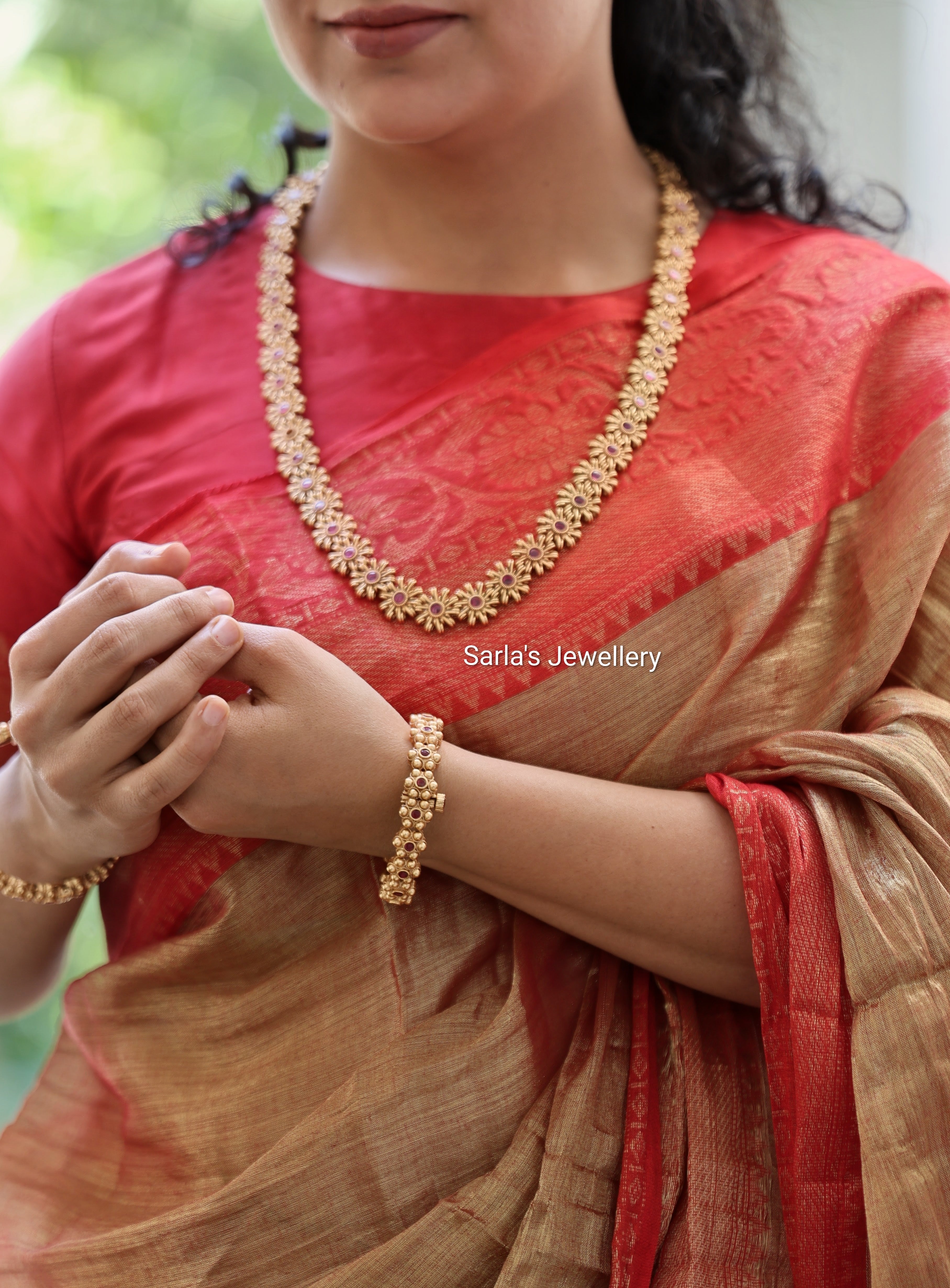 Surya Phool long necklace set
