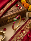 Ruby Jadau Bangle (Single/Openable)