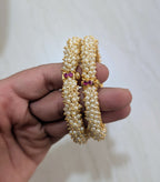 Pearl Gajra Bangles(Openable)