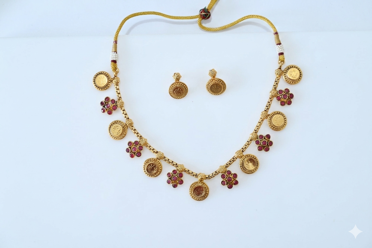 Putali short necklace Ruby