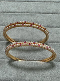 Ruby Pearl bangles (4pc)